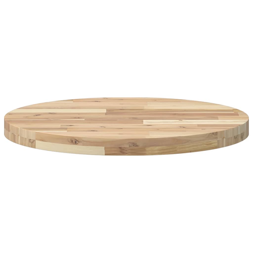 vidaXL Tablero de mesa redondo madera maciza de acacia Ø60x4 cm - Image 4