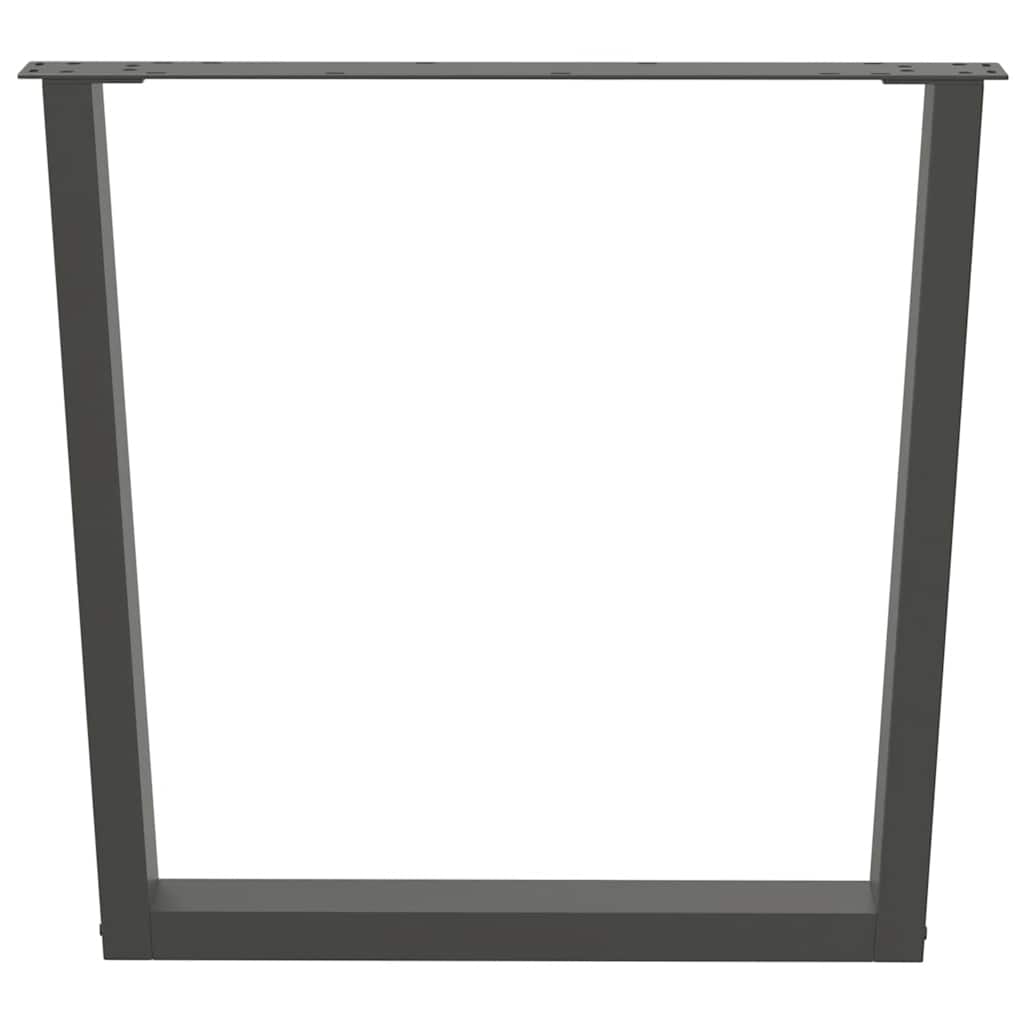 vidaXL Patas para mesa de comedor en forma de V (2 unidades), antracita, 80 x (72-73,3) cm, acero - Image 3