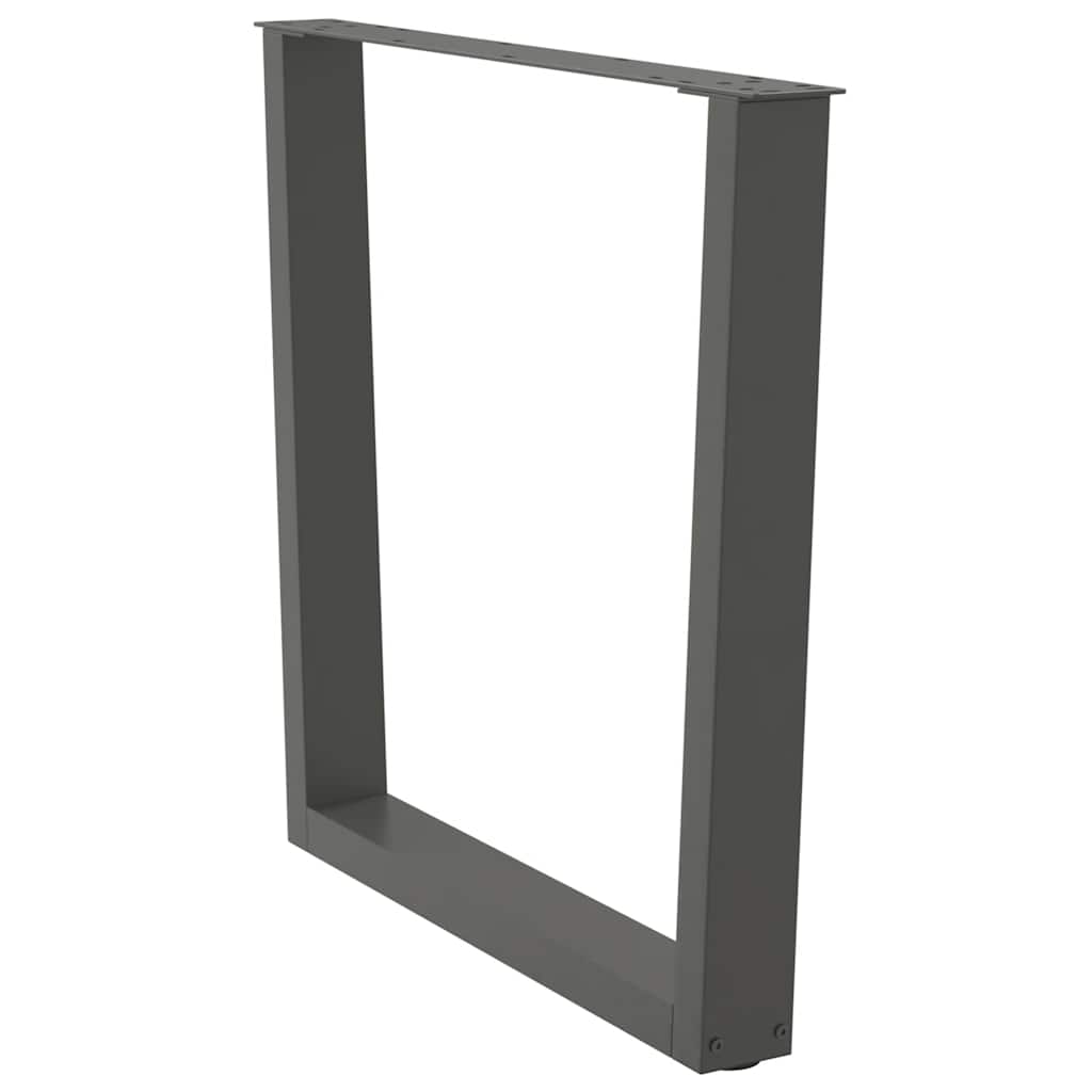 vidaXL Patas para mesa de comedor en forma de V (2 unidades), antracita, 80 x (72-73,3) cm, acero - Image 5