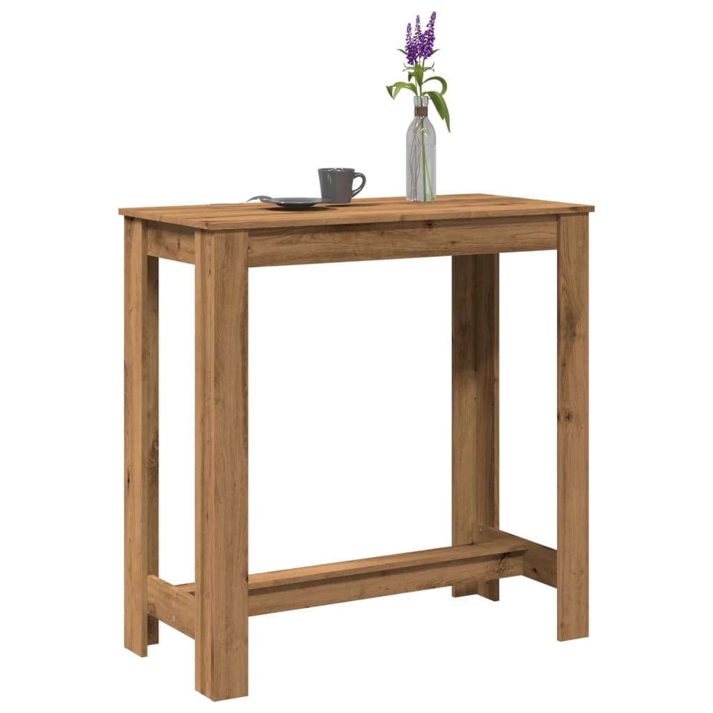 vidaXL Mesa alta bar madera ingeniería roble artisian 102x50x103,5 cm
