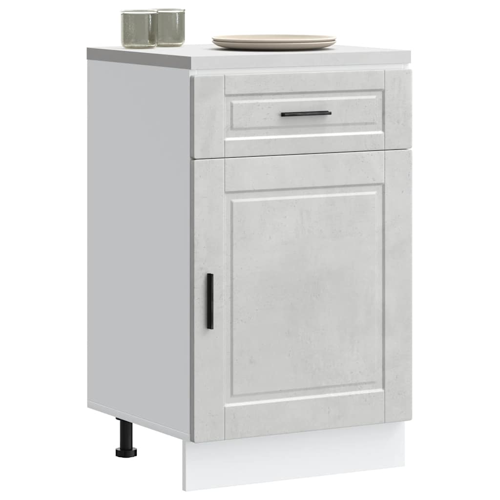 vidaXL Mueble bajo de cocina porto gris cemento madera reconstituida