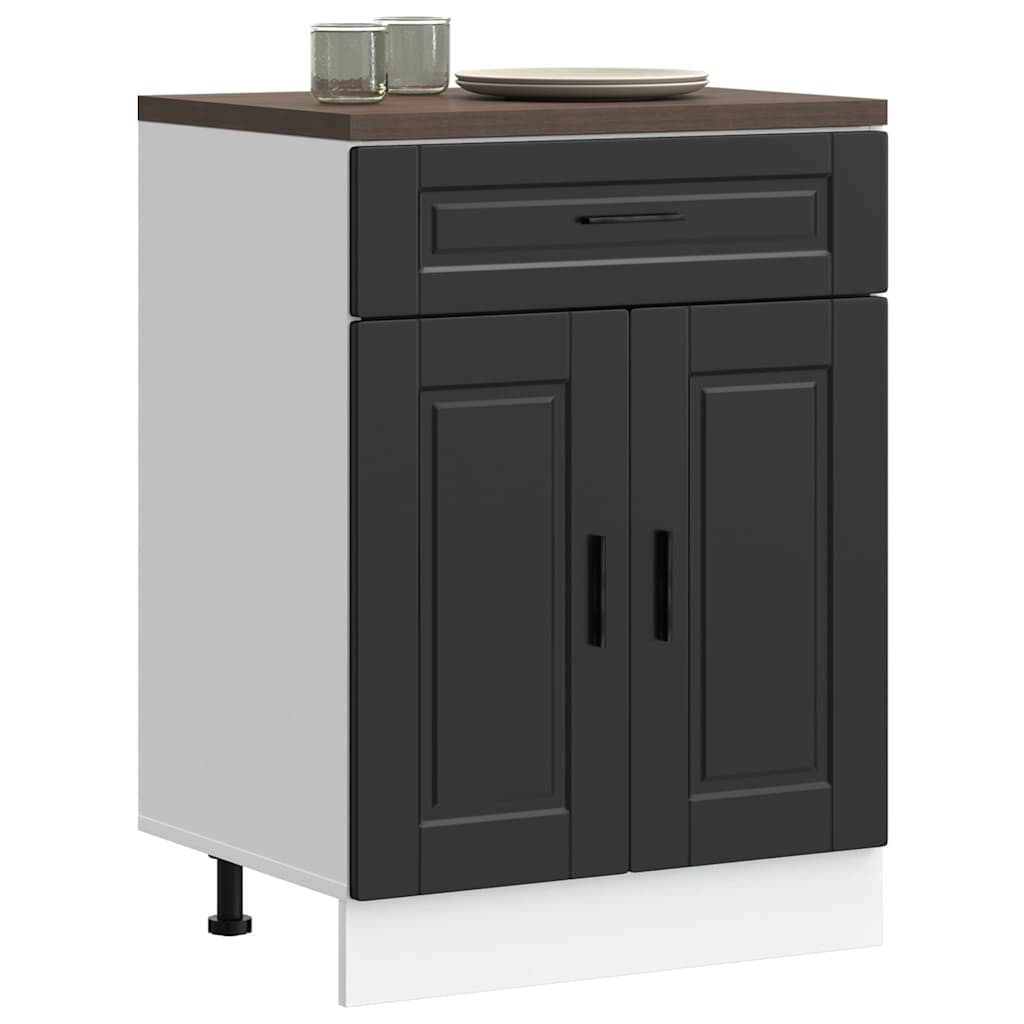 vidaXL Mueble bajo de cocina Porto madera contrachapada negro