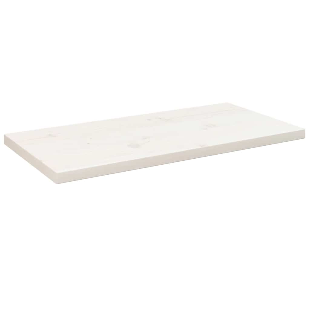 vidaXL Tablero de mesa rectangular madera de pino blanco 80x40x2,5 cm