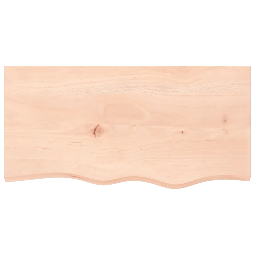 vidaXL Tablero de mesa madera maciza de roble sin tratar 80x40x2 cm - Image 3