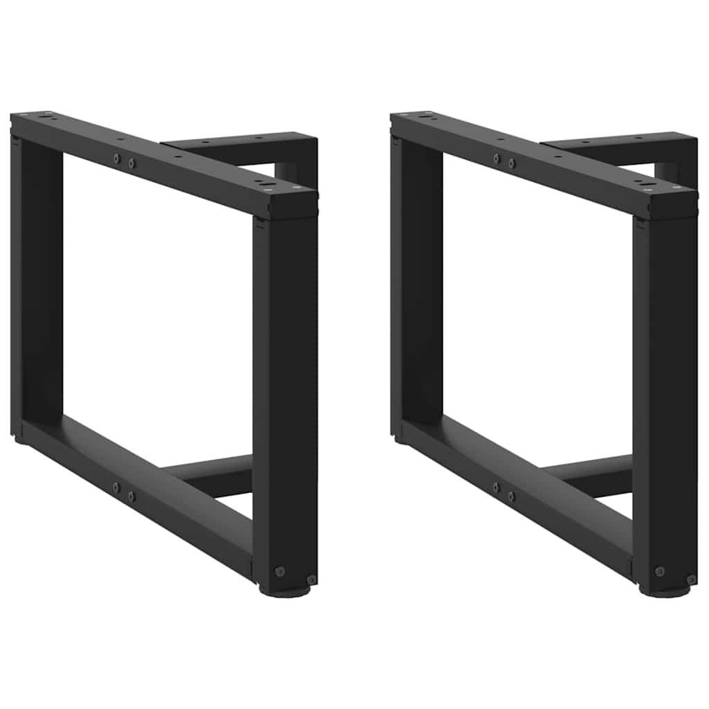 vidaXL Patas para mesa de centro en forma de T (2 unidades), color negro, 70 x 25 x (42-43) cm, acero