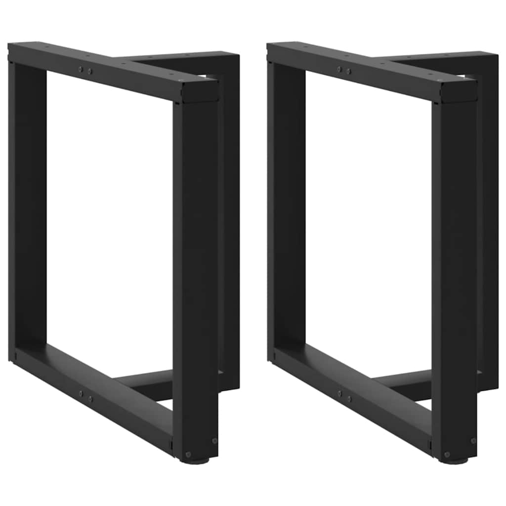vidaXL Patas para mesa de comedor en forma de T (2 unidades), color negro, 80 x 35 x (72-73) cm, acero