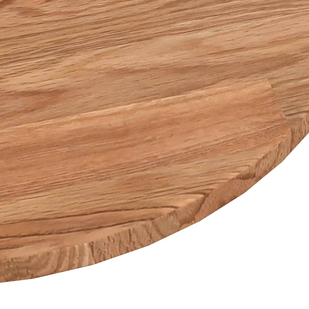 vidaXL Tablero de mesa redonda madera de roble marrón claro Ø70x1,5 cm - Image 3