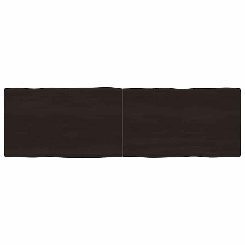 vidaXL Tablero mesa madera tratada borde vivo marrón 200x60x(2-4) cm