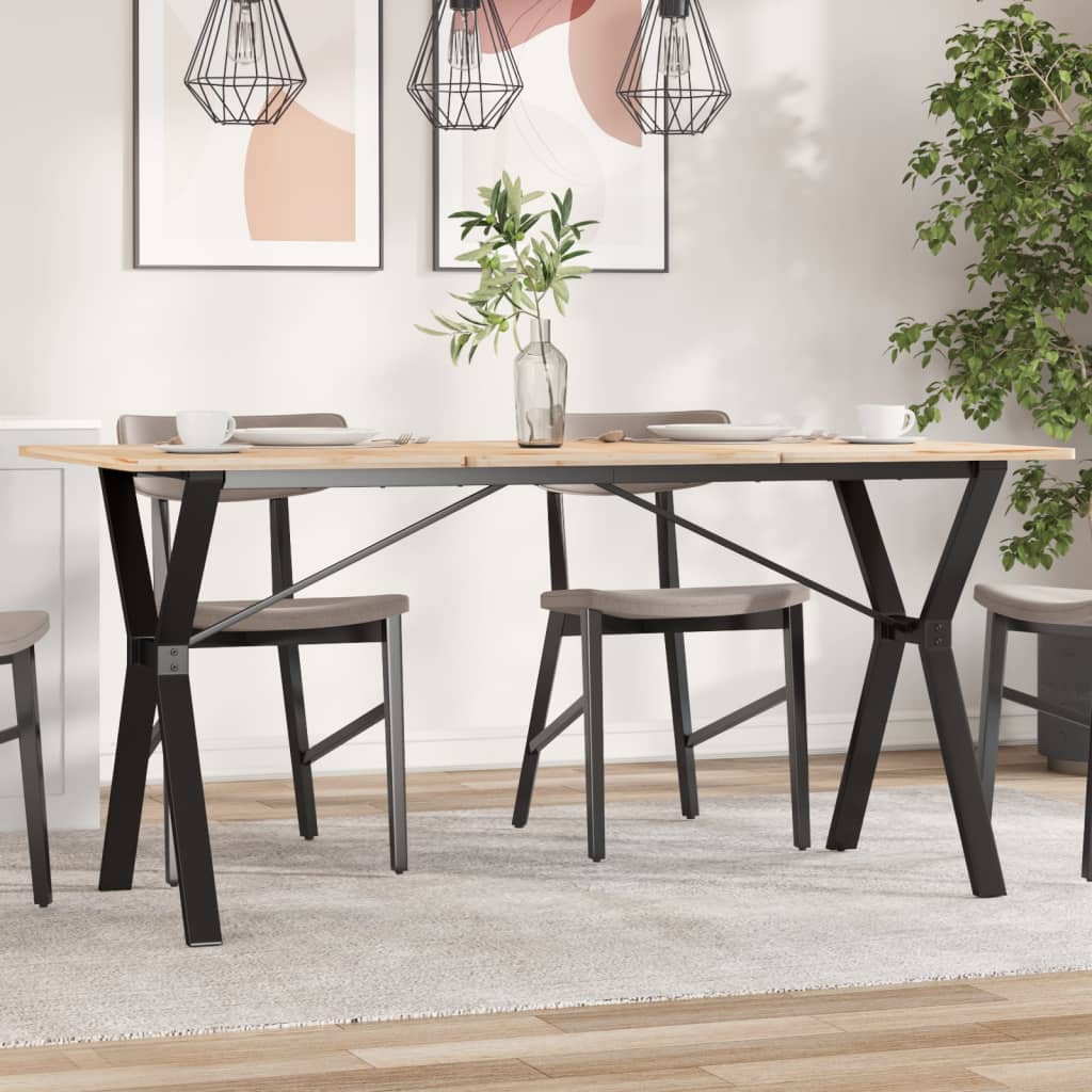 vidaXL Patas de mesa de comedor estructura Y acero 140x60x73 cm