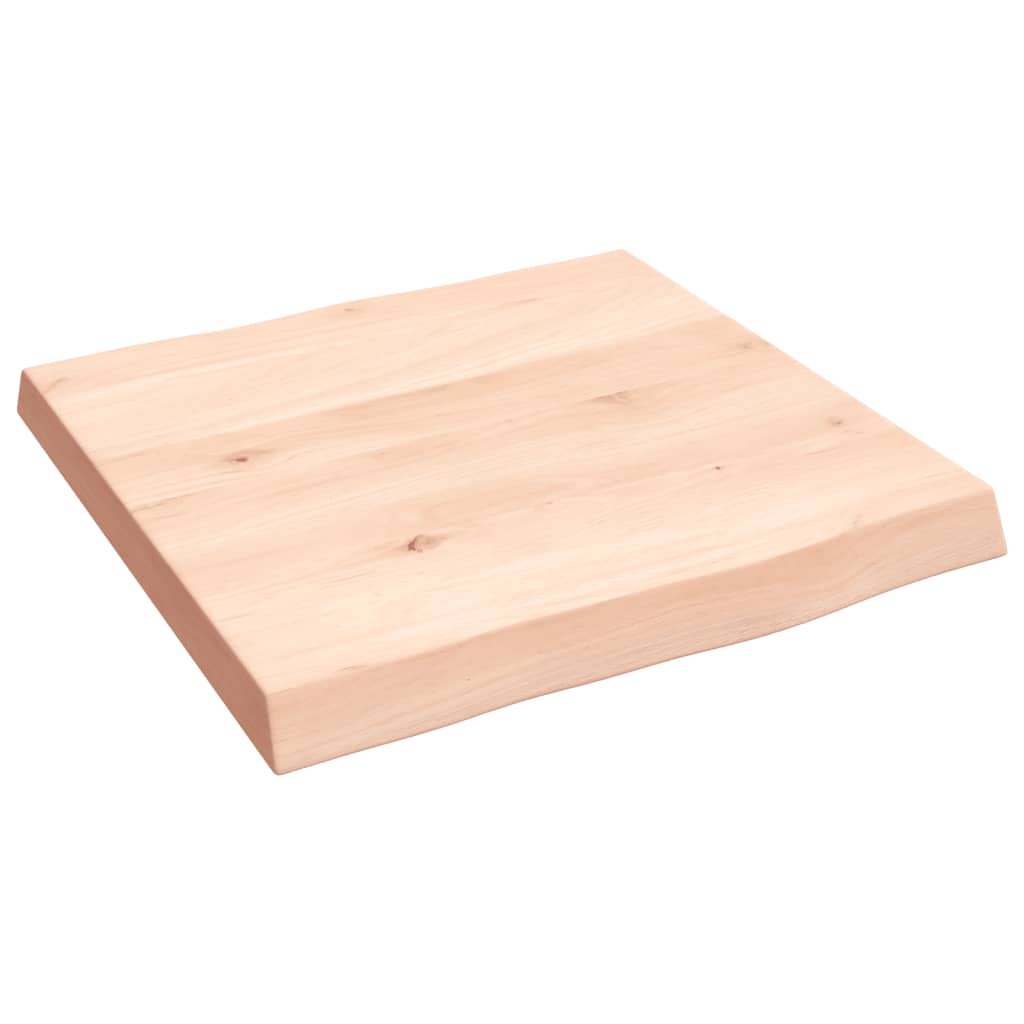 vidaXL Tablero de mesa madera maciza borde natural 40x40x(2-4) cm - Image 3