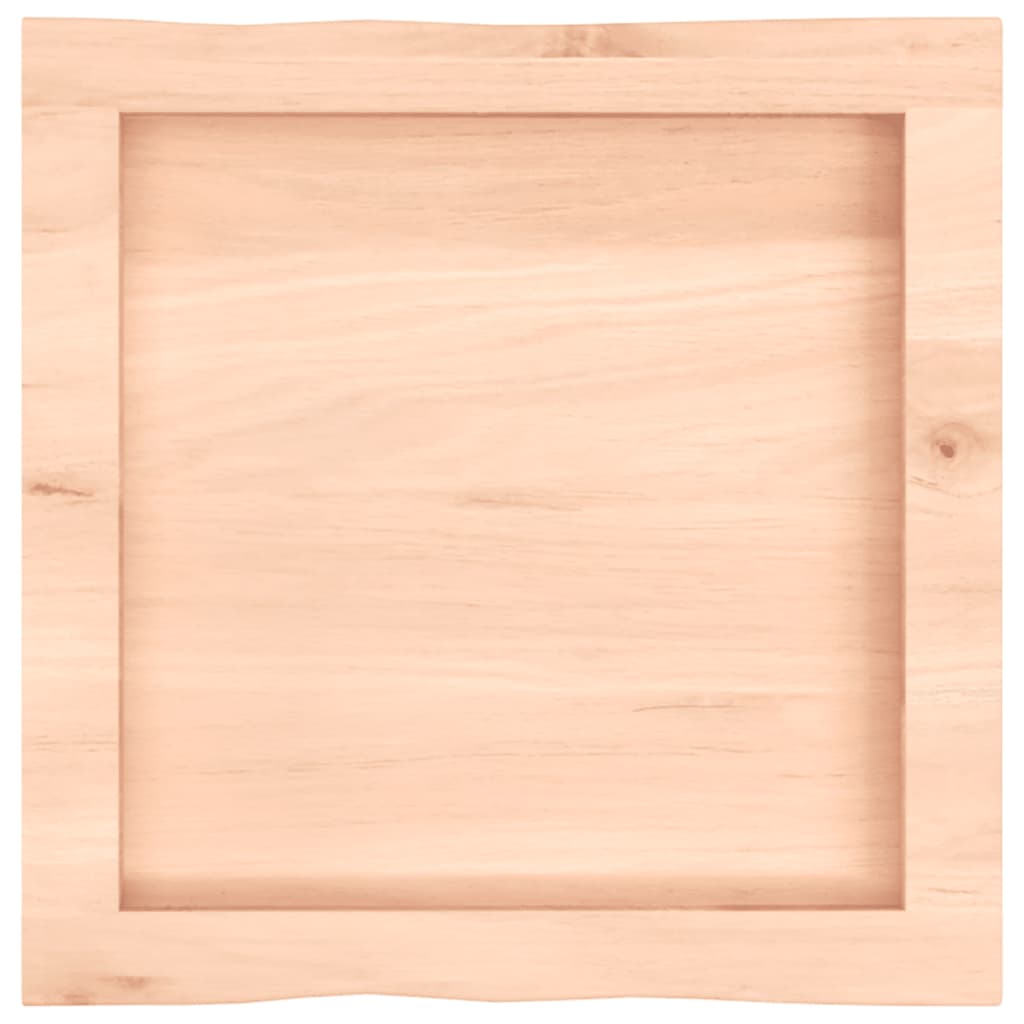 vidaXL Tablero de mesa madera maciza borde natural 40x40x(2-4) cm - Image 4