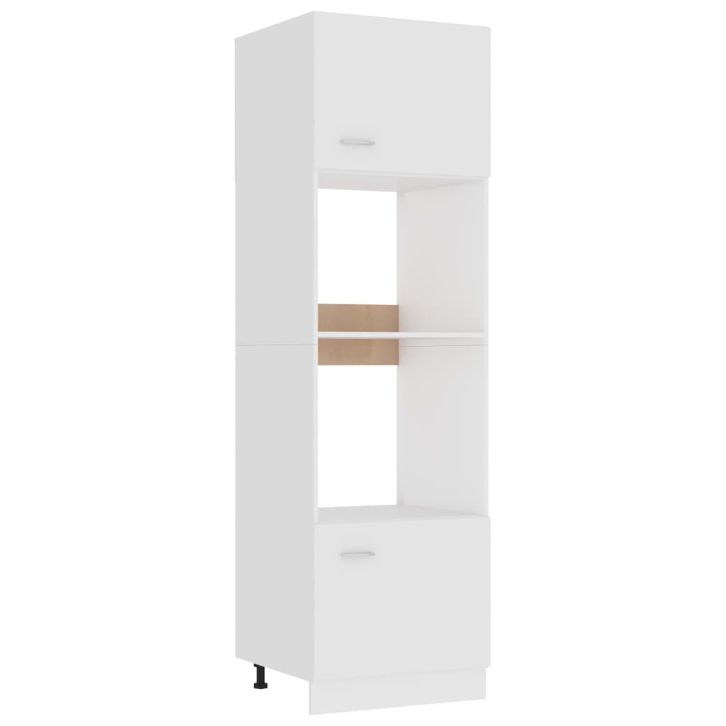 vidaXL Mueble para microondas "Lyon" blanco 60x57x207 cm madera de ingeniería
