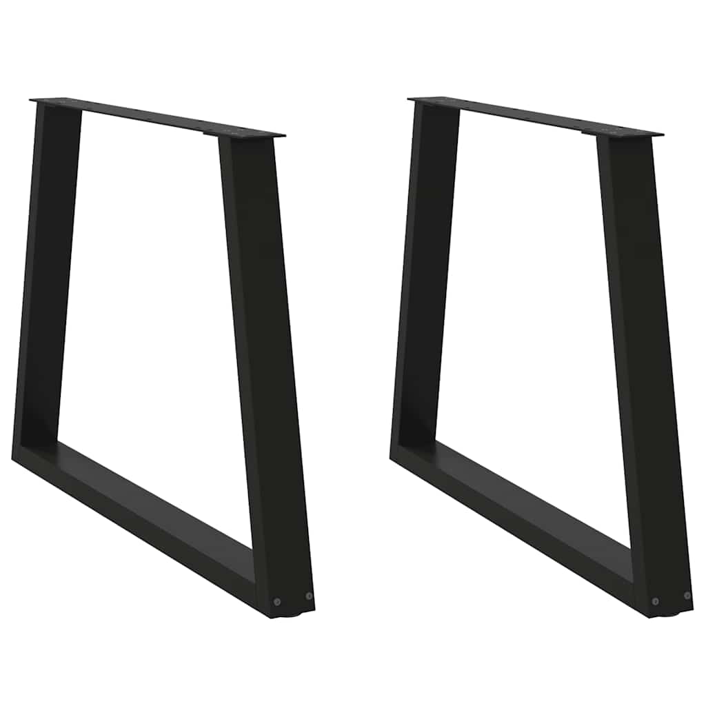 vidaXL Patas para mesa de comedor en forma de V (2 unidades), color negro, 100 x (72-73,3) cm, acero