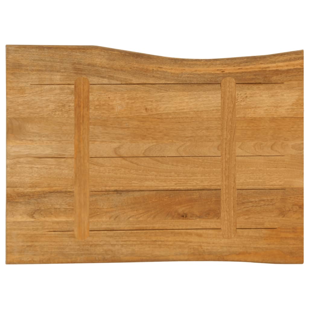 vidaXL Tablero de mesa borde natural madera maciza mango 80x60x2,5 cm - Image 5