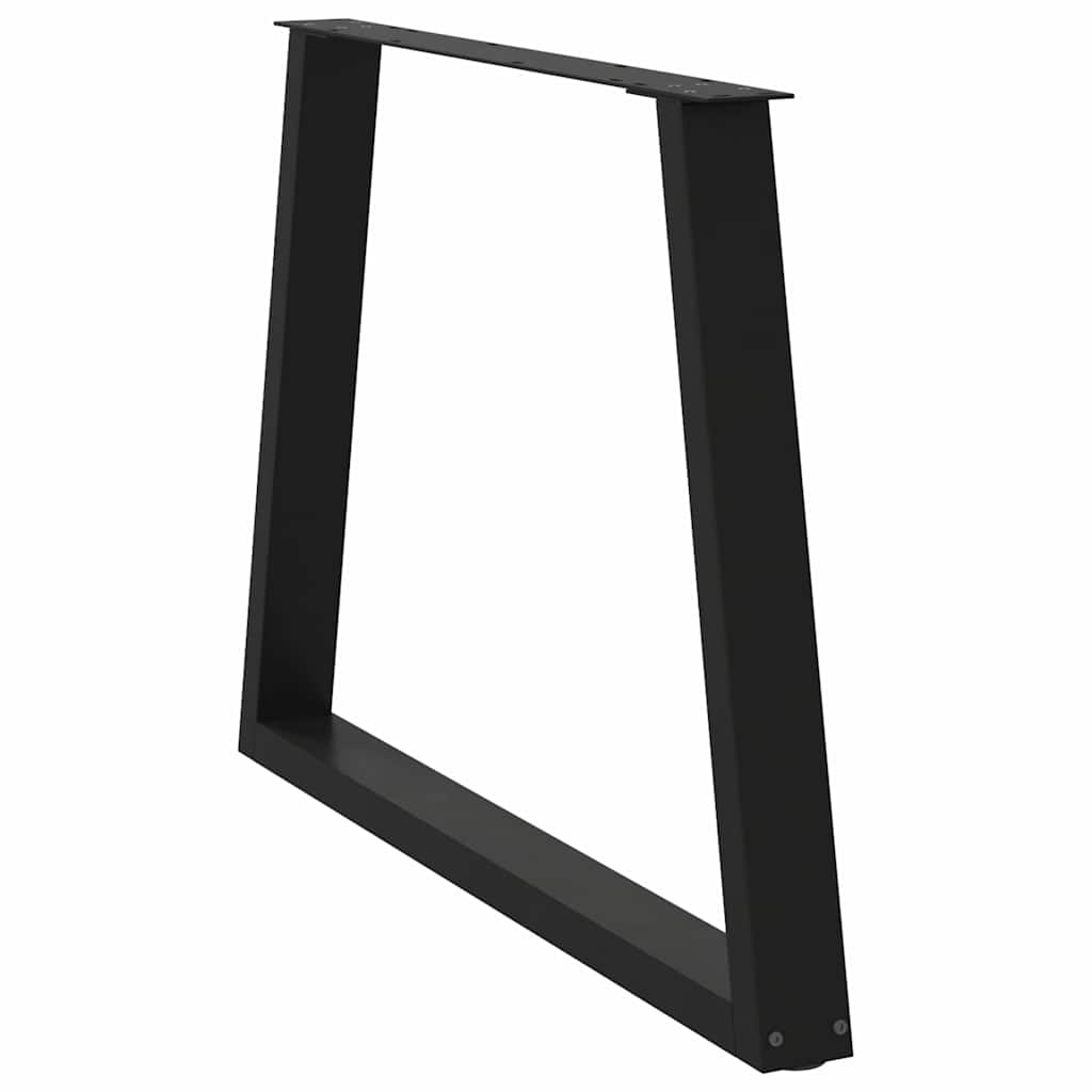 vidaXL Patas para mesa de comedor en forma de V (2 unidades), color negro, 100 x (72-73,3) cm, acero - Image 4