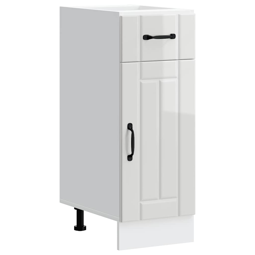 vidaXL Mueble bajo de cocina Lucca blanca de alto brillo