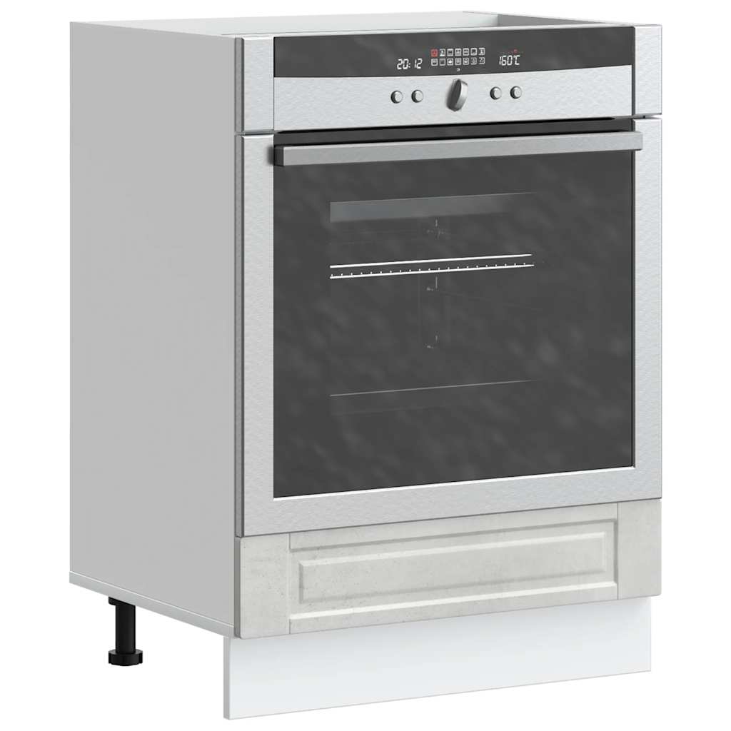 vidaXL Mueble de horno Porto gris hormigón madera reconstituida