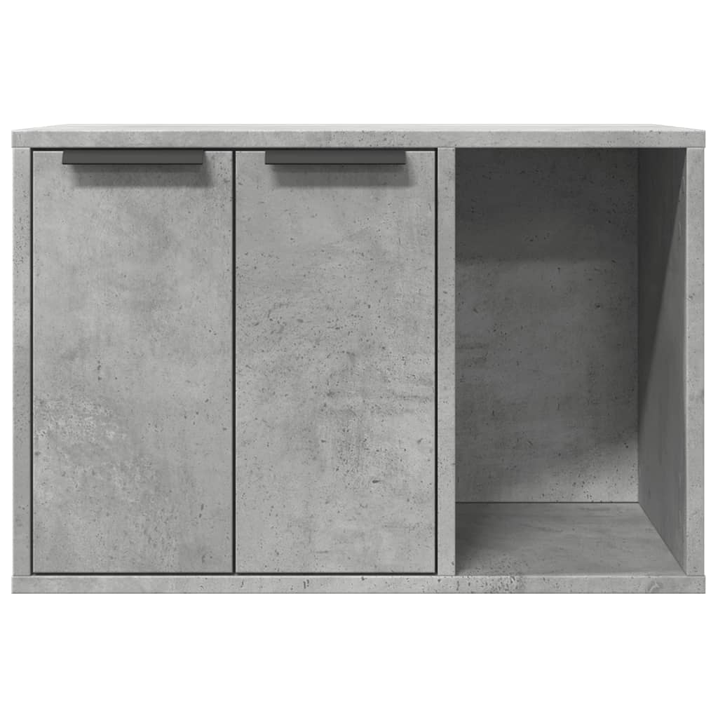 vidaXL Mueble arenero para gatos madera gris hormigón 60x40x40 cm - Image 5