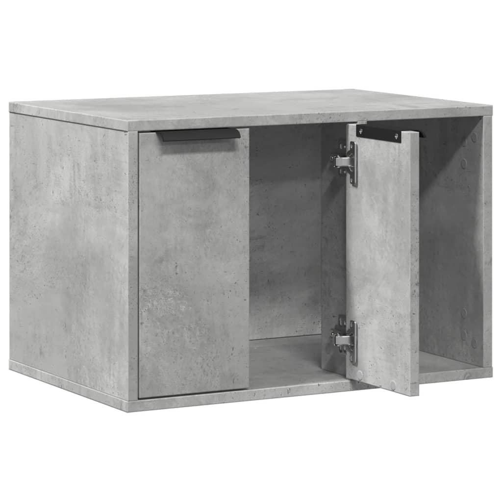 vidaXL Mueble arenero para gatos madera gris hormigón 60x40x40 cm - Image 4