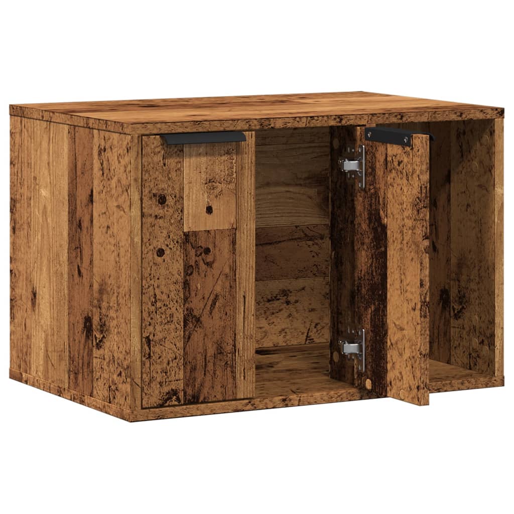 vidaXL Mueble arenero para gatos madera envejecida 60x40x40 cm - Image 4