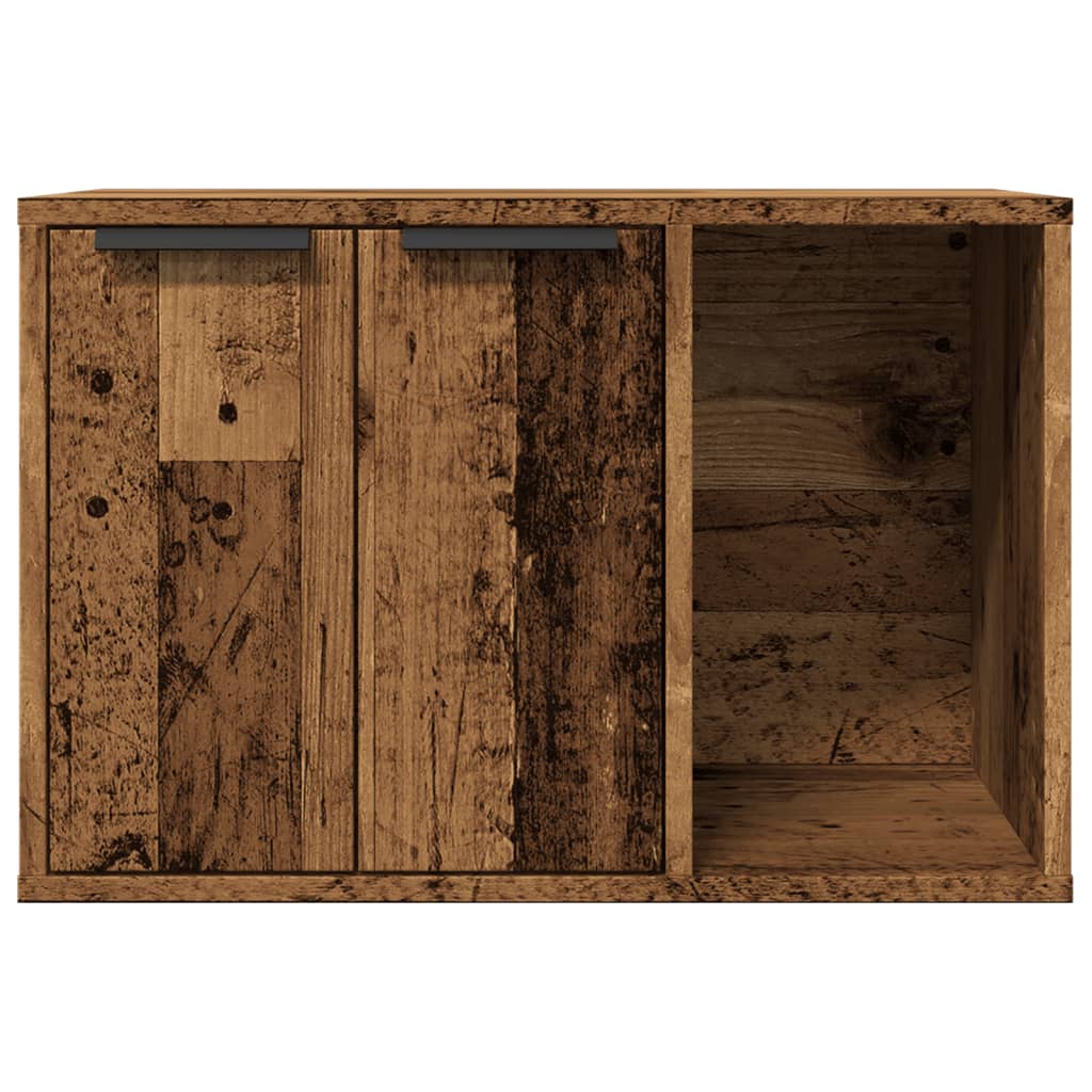 vidaXL Mueble arenero para gatos madera envejecida 60x40x40 cm - Image 5