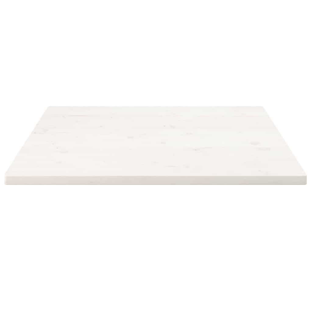 vidaXL Tablero de mesa cuadrado madera maciza pino blanco 80x80x2,5 cm - Image 3
