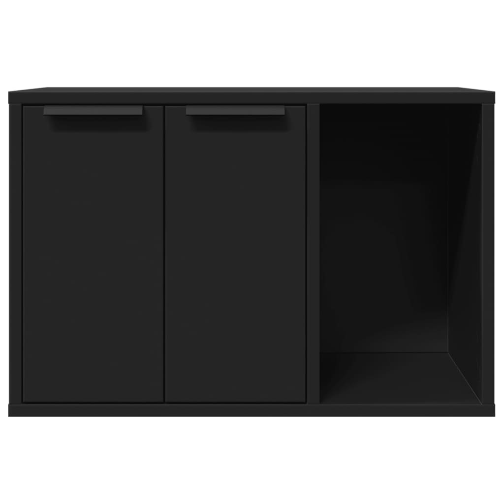 vidaXL Mueble arenero de gatos madera ingeniería negro 60x40x40 cm - Image 5