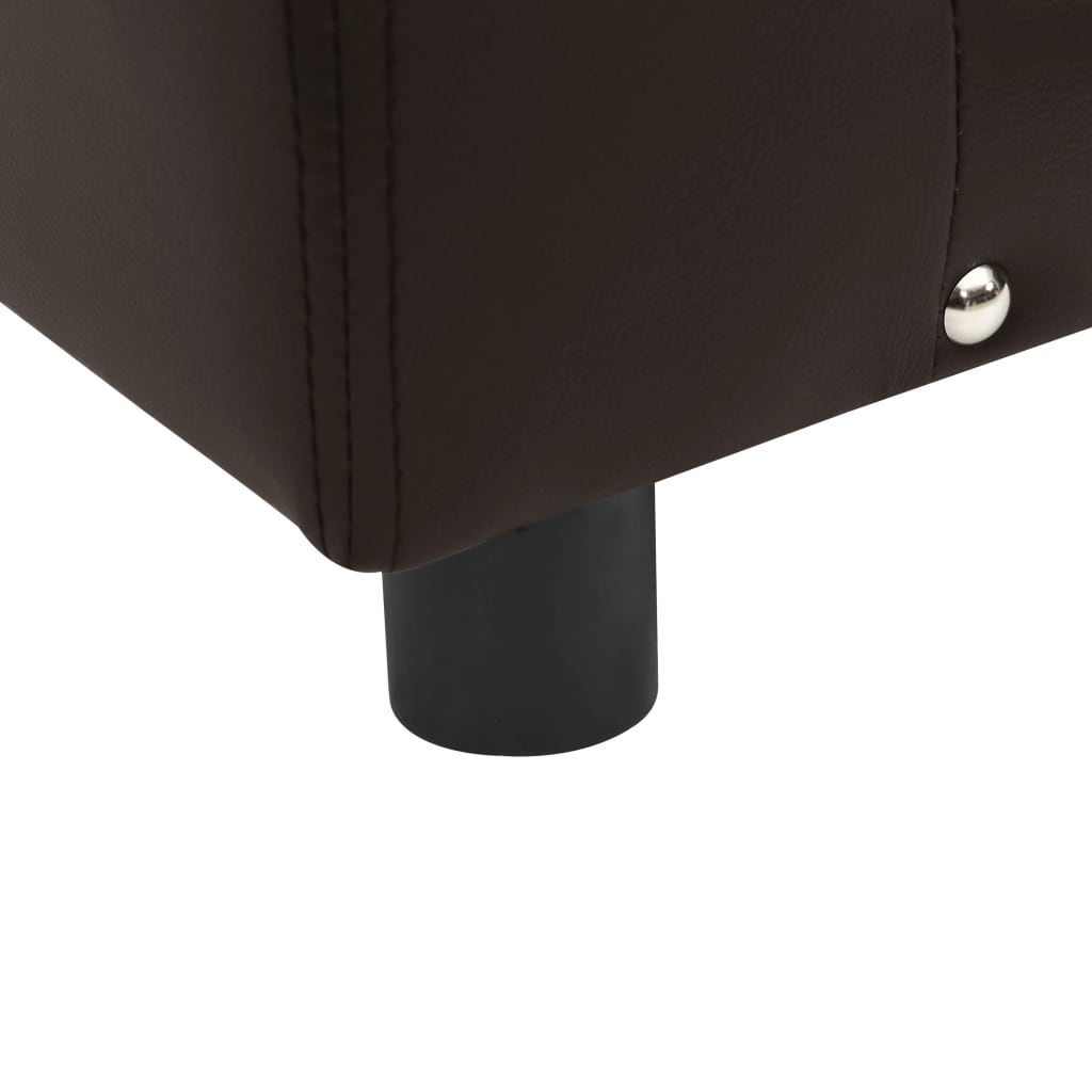 vidaXL Sofá para perros felpa y cuero sintético marrón 81x43x31 cm - Image 6