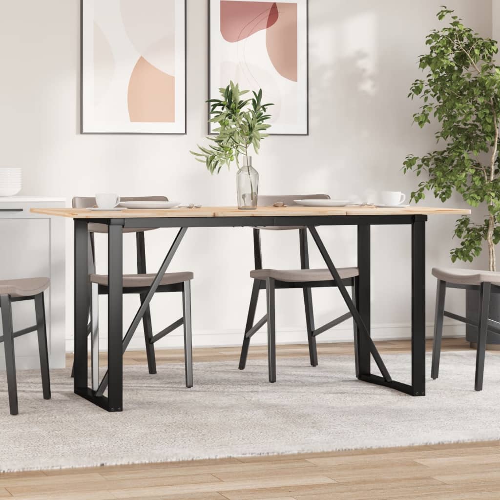 vidaXL Patas de mesa de comedor estructura O acero 140x60x73 cm - Image 3