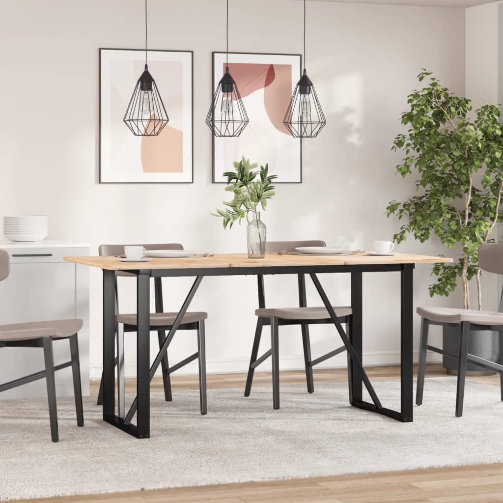 vidaXL Patas de mesa de comedor estructura O acero 140x60x73 cm