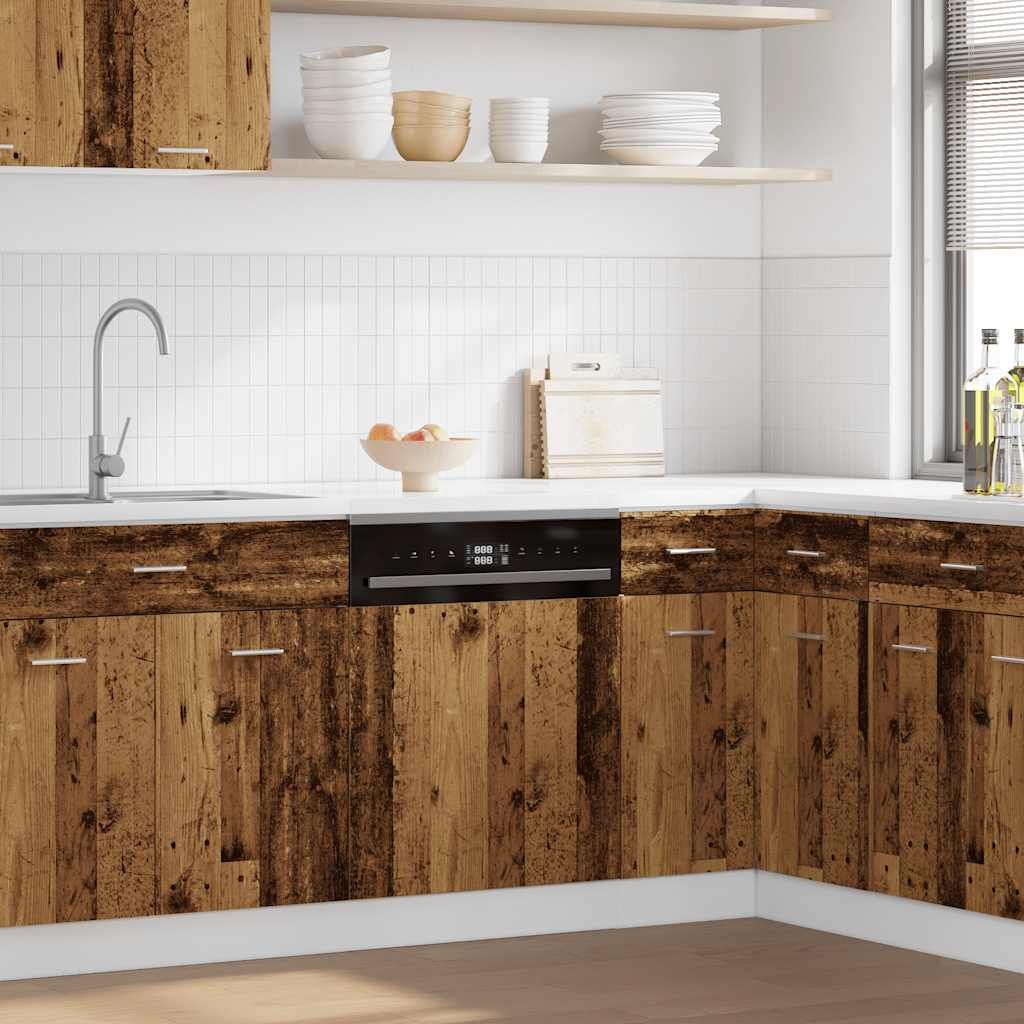 vidaXL Panel de lavavajillas “Lyon” madera ingeniería envejecida
