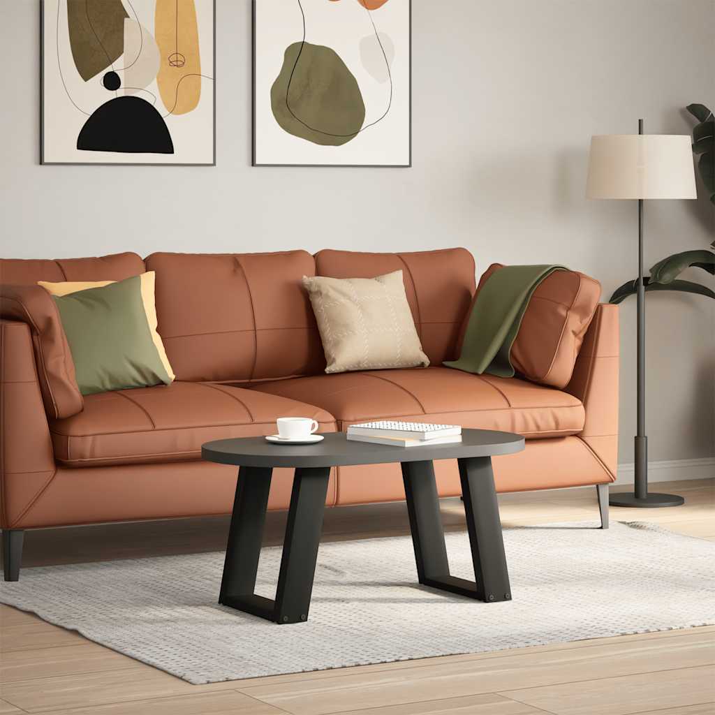 vidaXL Patas para mesa de centro en forma de U (2 unidades), color negro, 38 x (42-43) cm, acero - Image 3