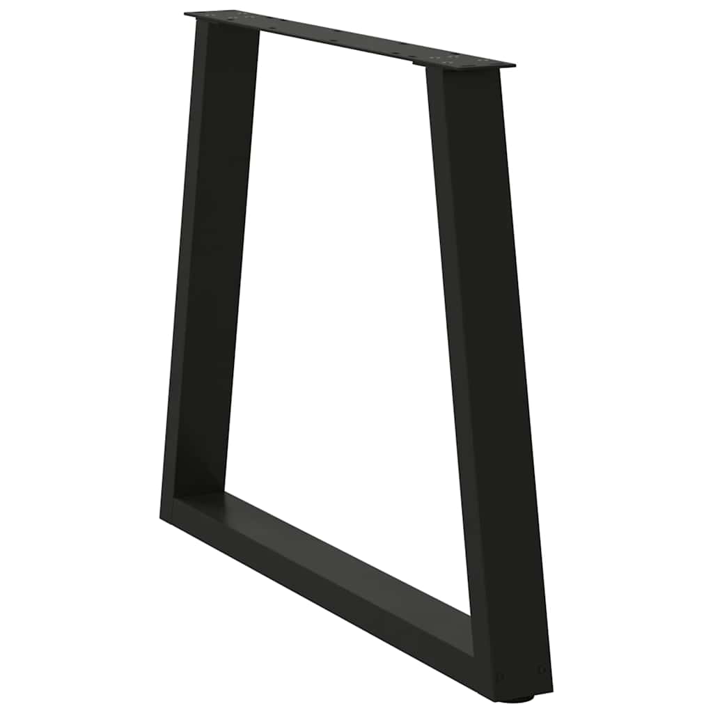 vidaXL Patas para mesa de comedor en forma de V (2 unidades), color negro, 70 x (72-73,3) cm, acero - Image 4
