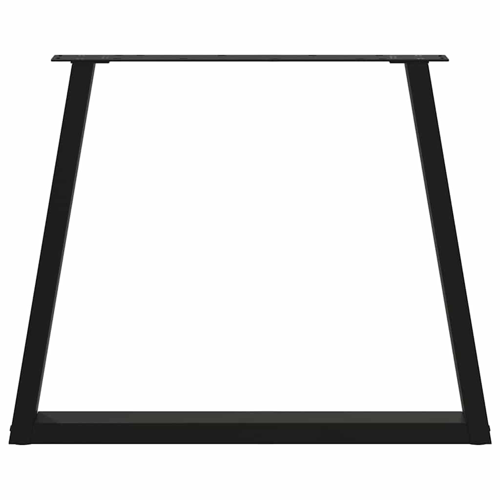 vidaXL Patas para mesa de comedor en forma de V (2 unidades), color negro, 70 x (72-73,3) cm, acero - Image 5