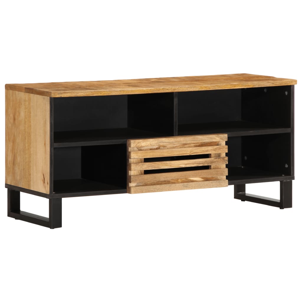 vidaXL Mueble de TV madera maciza de mango rugosa 100x34x46 cm