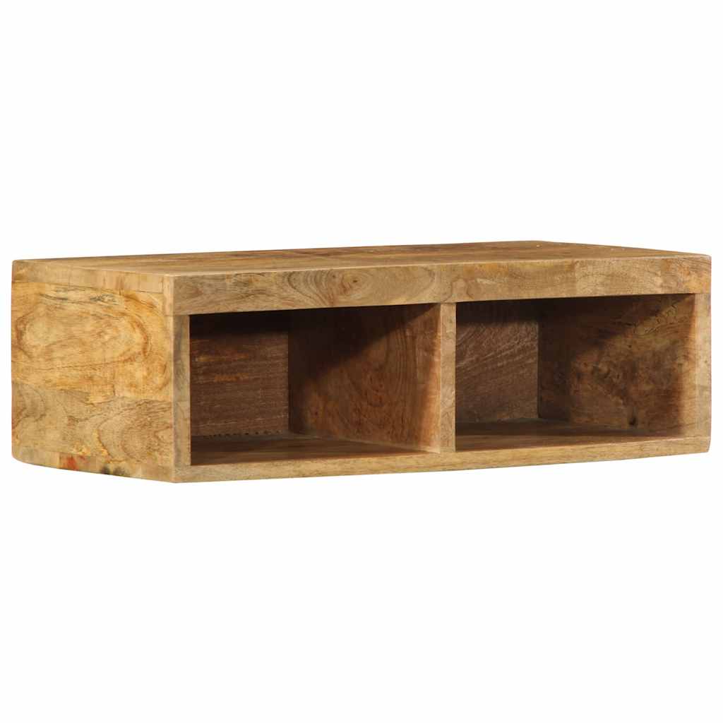 vidaXL Mueble de TV de pared madera maciza de mango rugosa 60x30x19 cm
