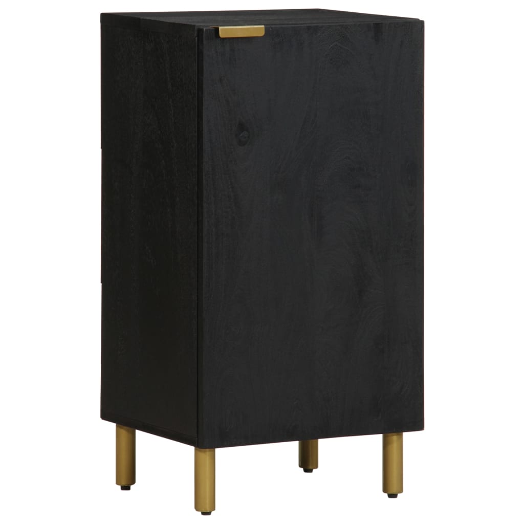 vidaXL Aparador de madera de ingeniería negro 40x33x75 cm