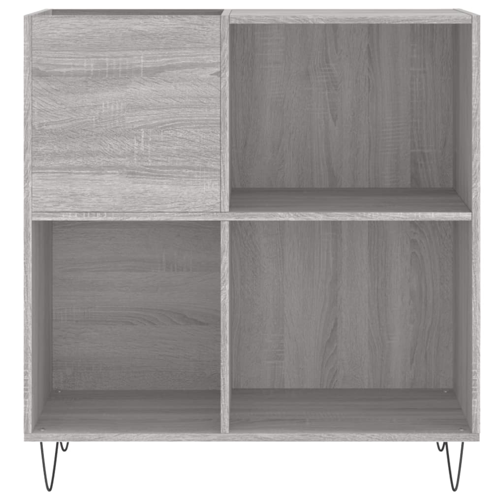 vidaXL Mueble discos madera contrachapada gris Sonoma 84,5x38x89 cm - Image 4