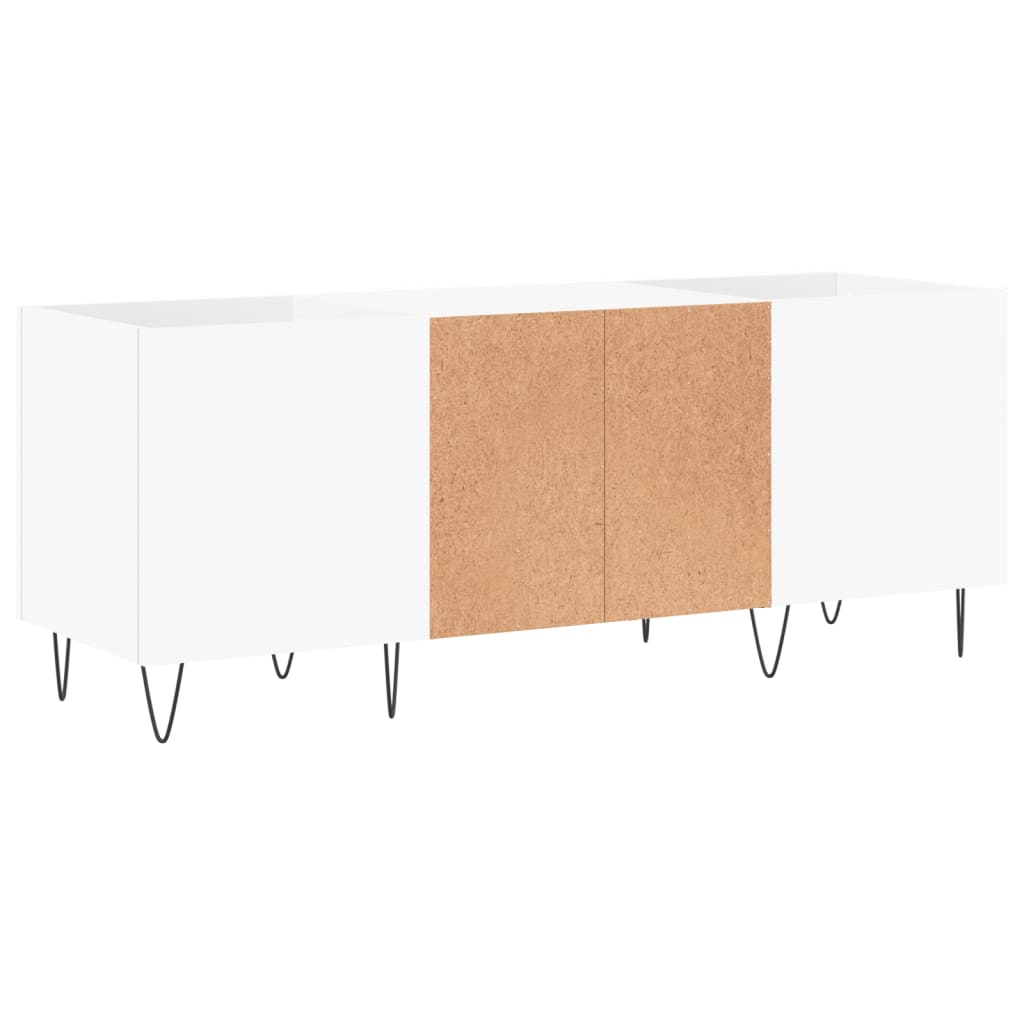 vidaXL Mueble para discos madera contrachapada blanco 121x38x48 cm - Image 6