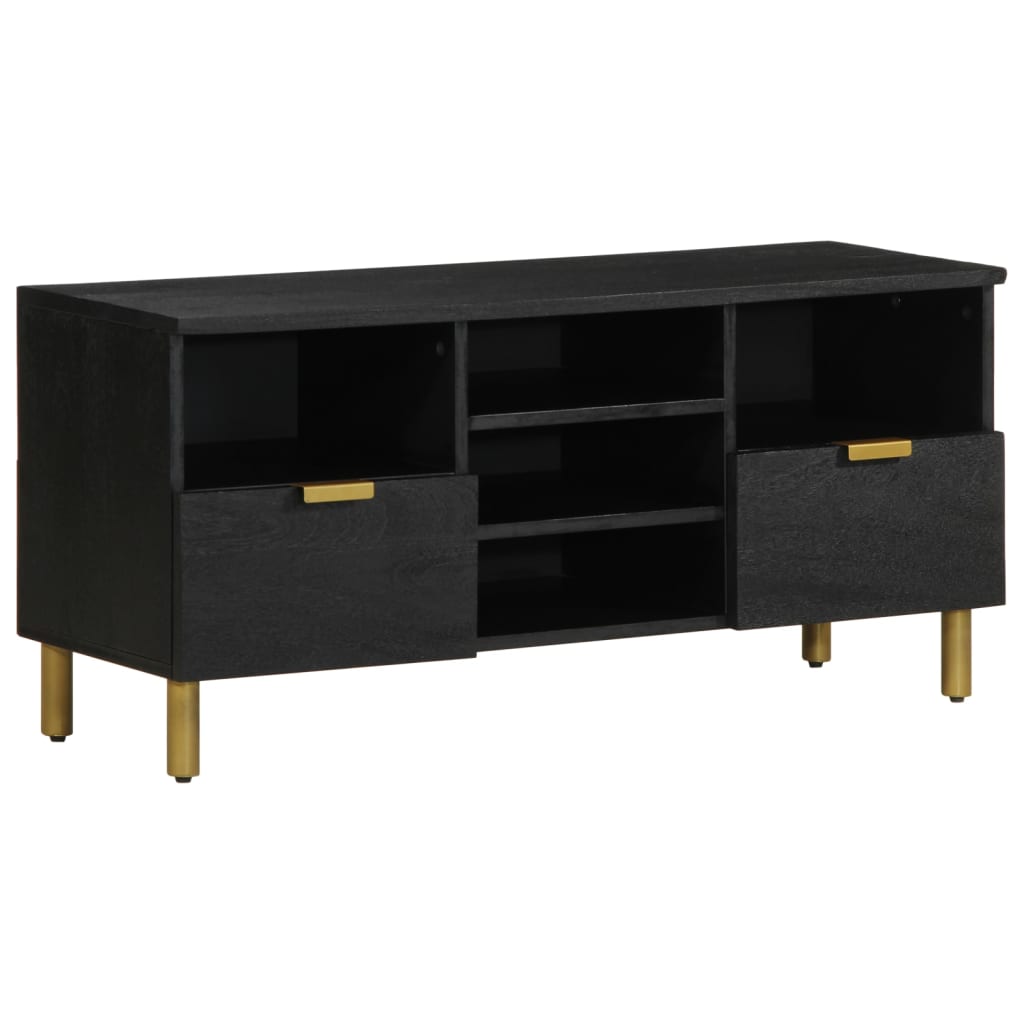 vidaXL Mueble de TV madera de ingeniería negro 100x33x46 cm