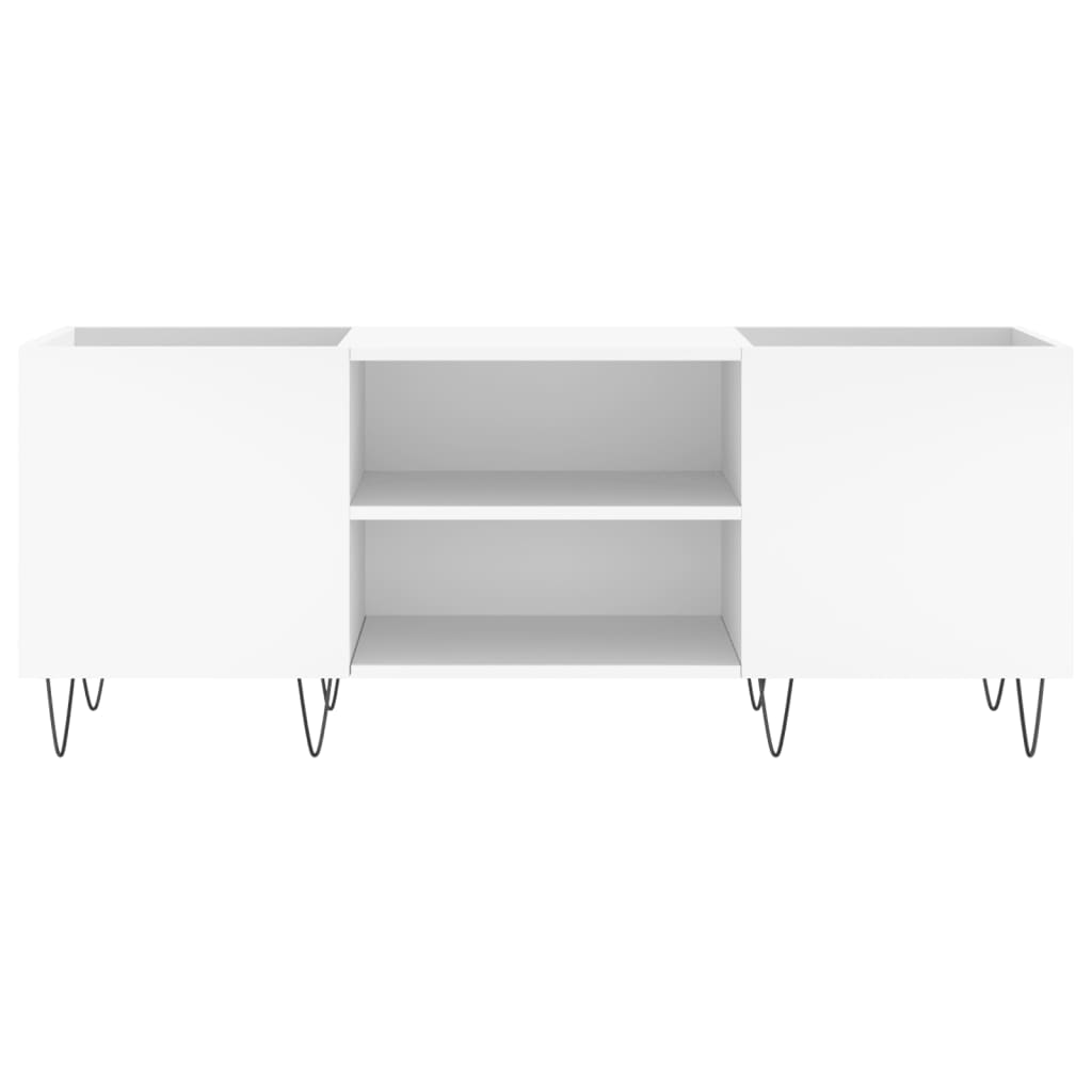 vidaXL Mueble para discos madera contrachapada blanco 121x38x48 cm - Image 4
