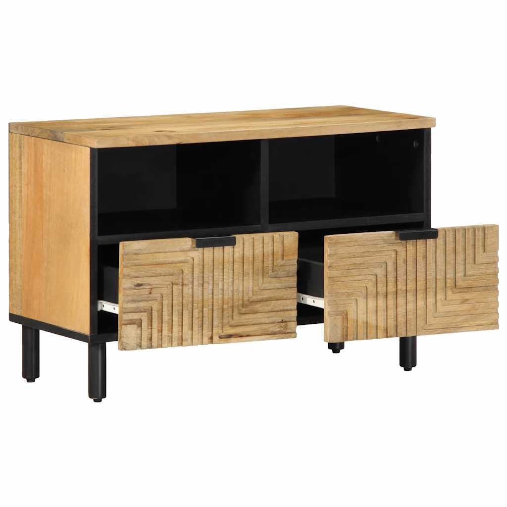vidaXL Mueble de TV madera maciza mango marrón 70x33x46 cm - Image 3