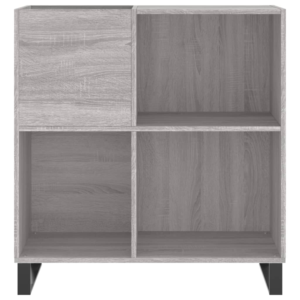 vidaXL Mueble discos madera contrachapada gris Sonoma 84,5x38x89 cm - Image 4