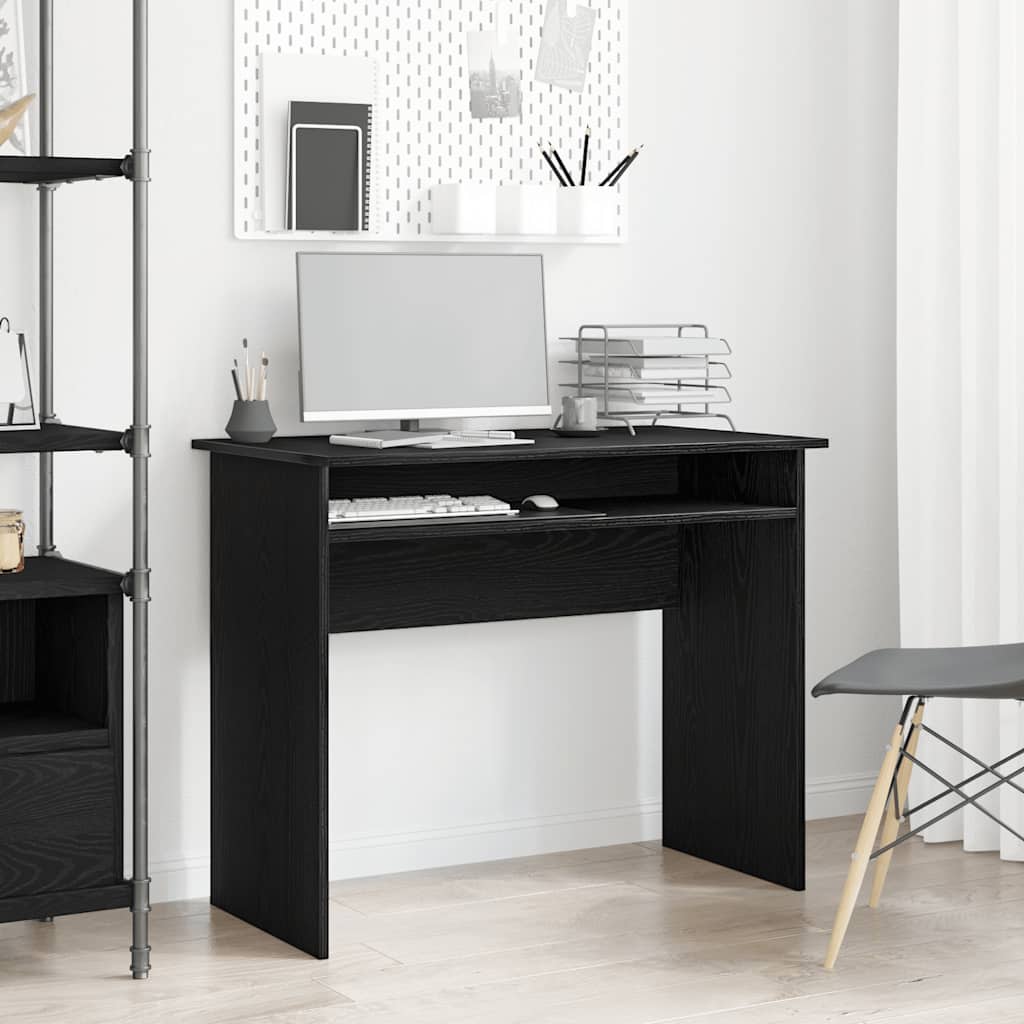 vidaXL Escritorio roble negro 90x50x74 cm madera de ingeniería