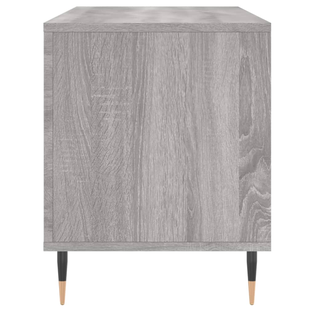 vidaXL Mueble para discos madera contrachapada gris Sonoma 100x38x48cm - Image 5
