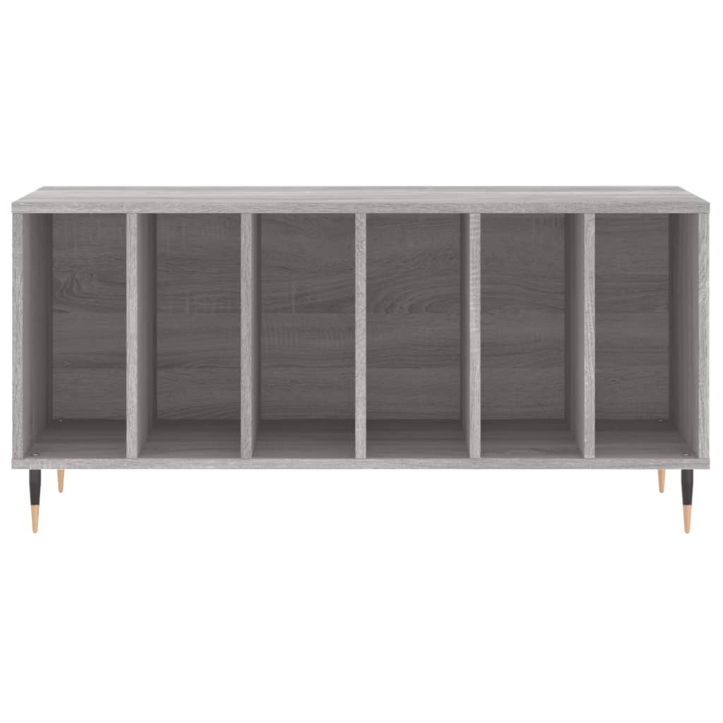 vidaXL Mueble para discos madera contrachapada gris Sonoma 100x38x48cm - Image 4