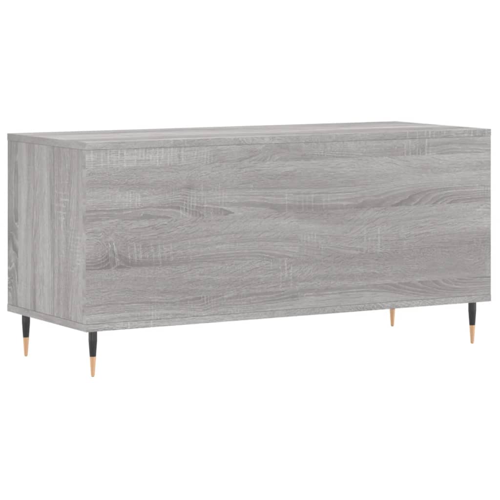 vidaXL Mueble para discos madera contrachapada gris Sonoma 100x38x48cm - Image 6