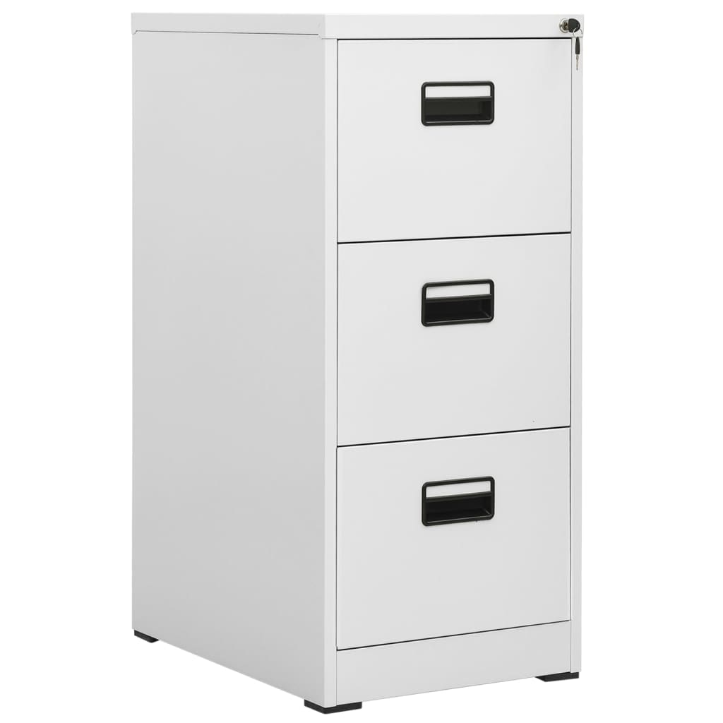 vidaXL Armario archivador de acero gris claro 46x62x102,5 cm