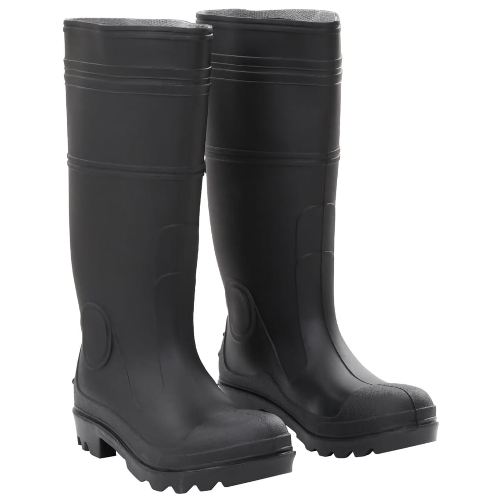 vidaXL Botas de agua negro número 38 PVC