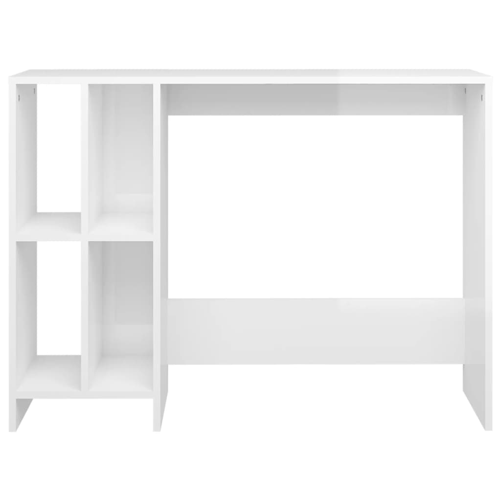 vidaXL Escritorio notebook contrachapado blanco brillo 102,5x35x75 cm - Image 3
